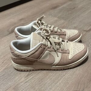 Nike Dunk Cream and Brown Low-Top Sneakers